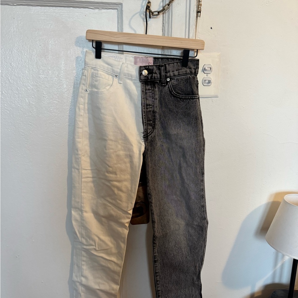 Two-Tone Black and White Women’s Jeans